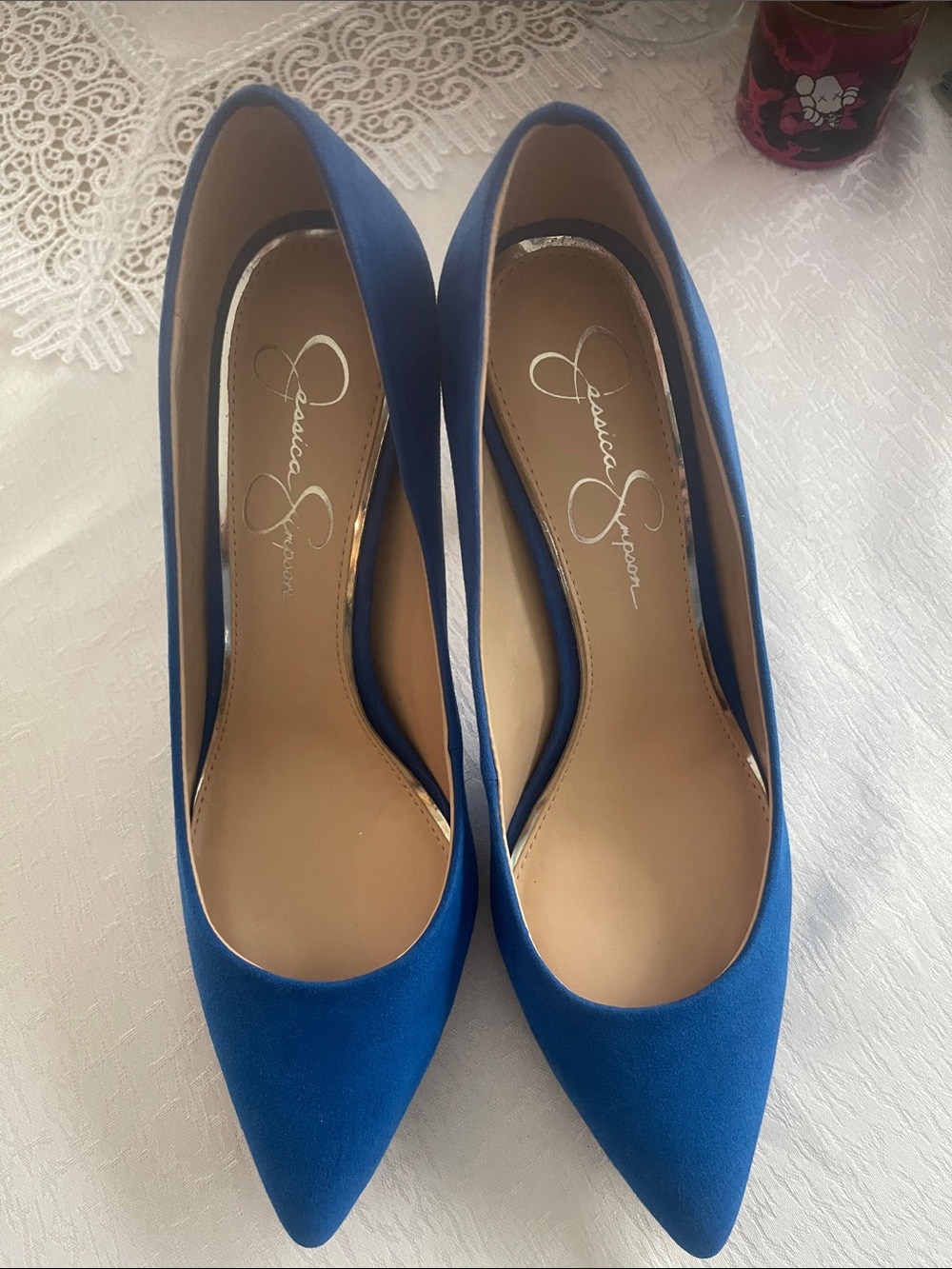 Jessica Simpson Royal Blue suede high heels